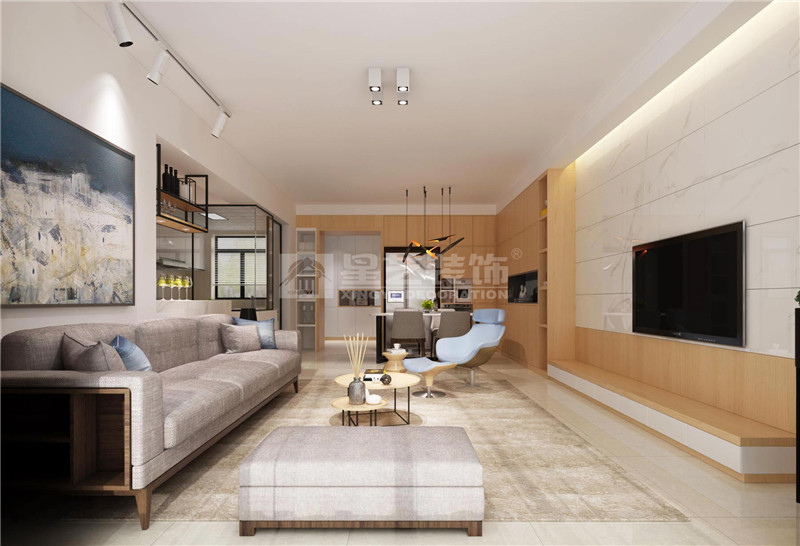 港保苑140平客廳裝修效果圖