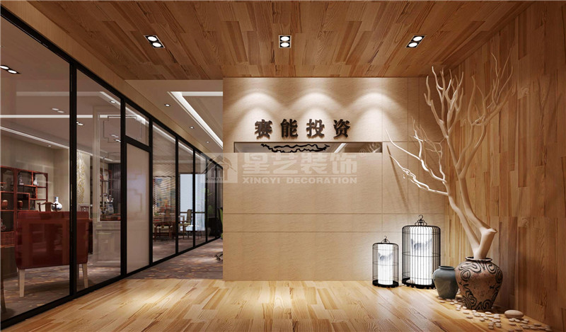 青秀萬(wàn)達(dá)西110平辦公室門(mén)頭裝修設(shè)計(jì)效果圖