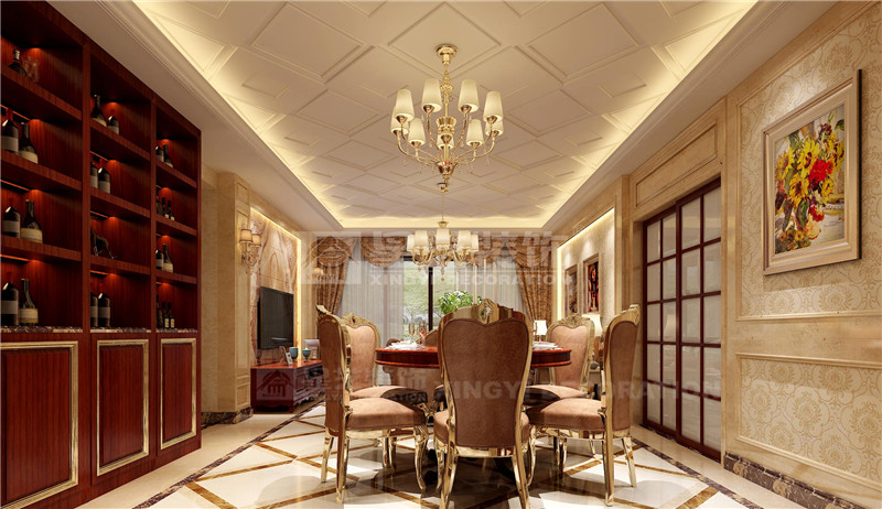 廣源國(guó)際140平餐廳裝修效果圖