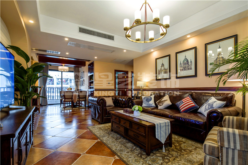 海華東盟公館138平客廳裝修實(shí)景圖