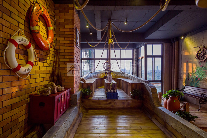 漢軍五象一號空中體驗(yàn)館160平船體區(qū)裝修設(shè)計(jì)實(shí)景圖