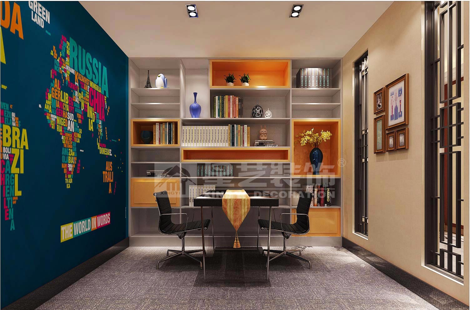 青秀萬(wàn)達(dá)會(huì)所200平小孩子學(xué)習(xí)區(qū)裝修設(shè)計(jì)圖