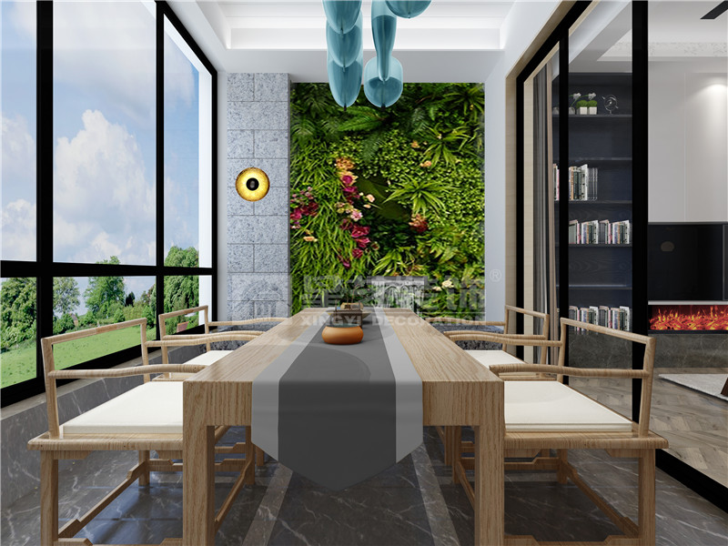 榮和公園尊府300平現(xiàn)代簡約陽臺(tái)裝修效果圖