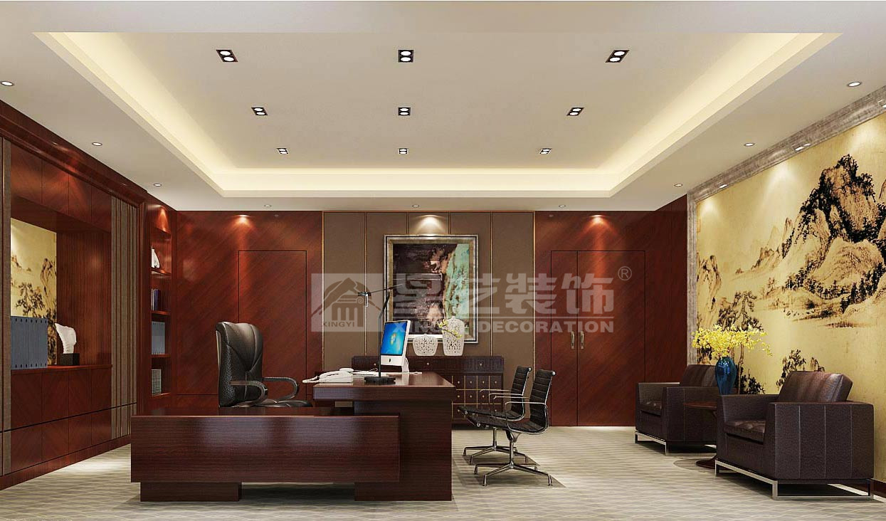 青秀萬(wàn)達(dá)會(huì)所200平辦公室裝修設(shè)計(jì)效果圖