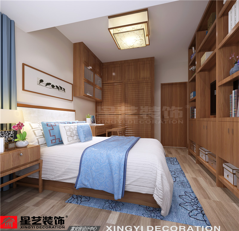 翰林學(xué)府130平書房兼臥室裝修效果圖