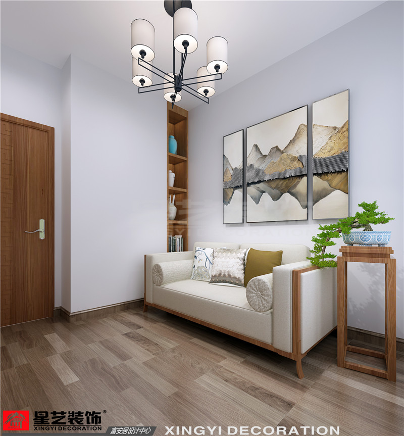 翰林學(xué)府130平客房裝修效果圖