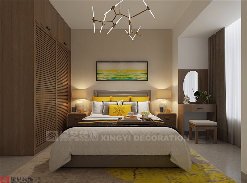 萬(wàn)達(dá)茂120平臥室裝修效果圖
