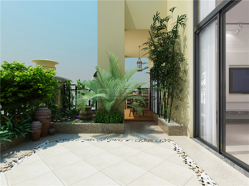 鳳景灣240平陽臺裝修效果圖