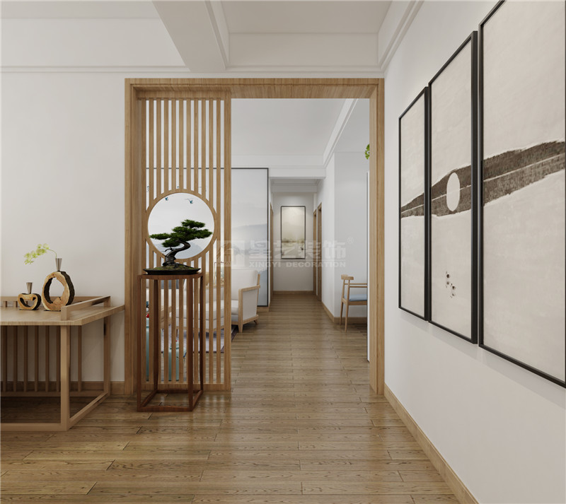 華發(fā)國賓一號(hào)125平玄關(guān)裝修效果圖