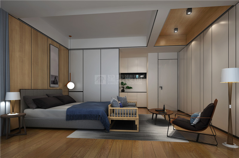 保利領(lǐng)繡前城120平主臥裝修效果圖