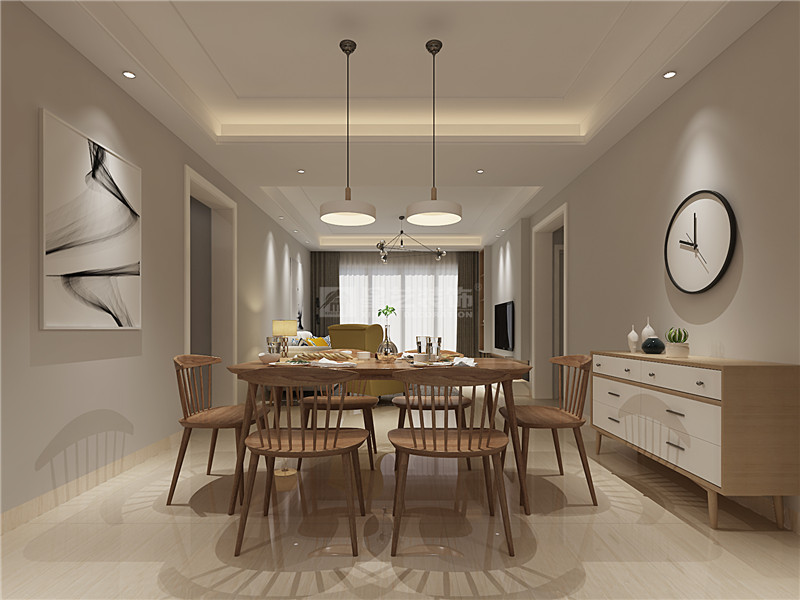 翰林學(xué)府136平餐廳裝修效果圖