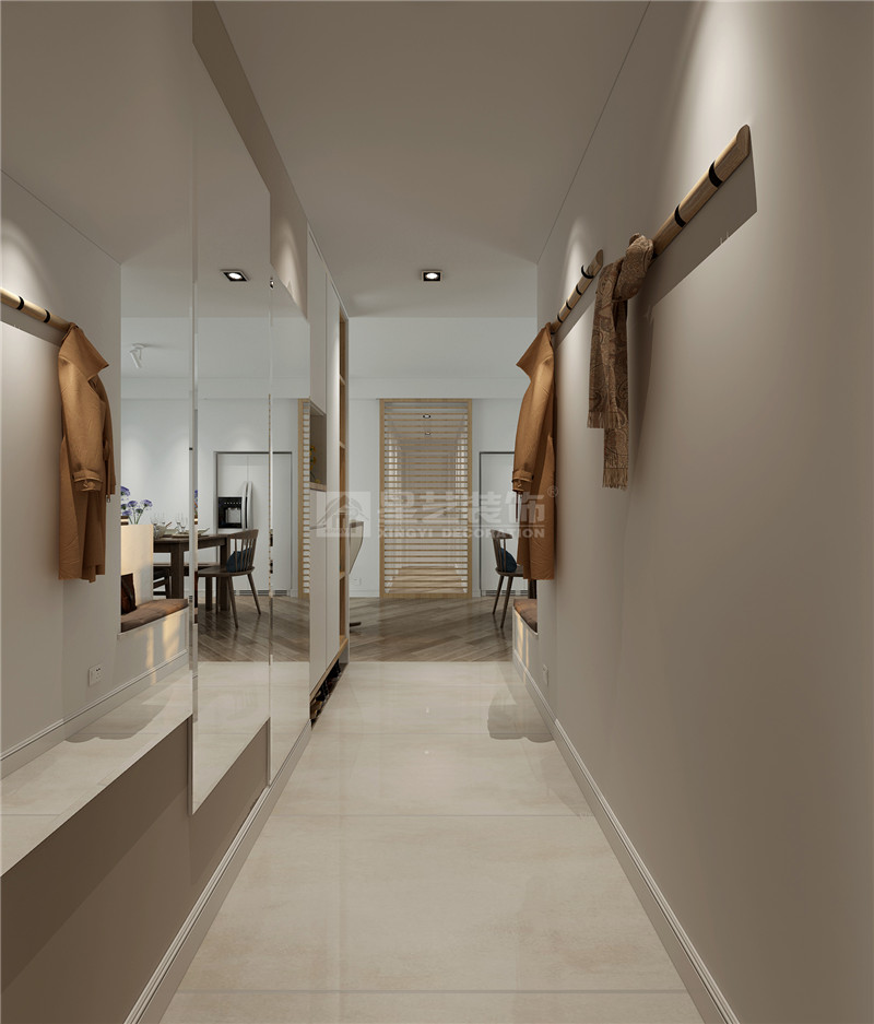 華潤二十四城110平玄關裝修效果圖