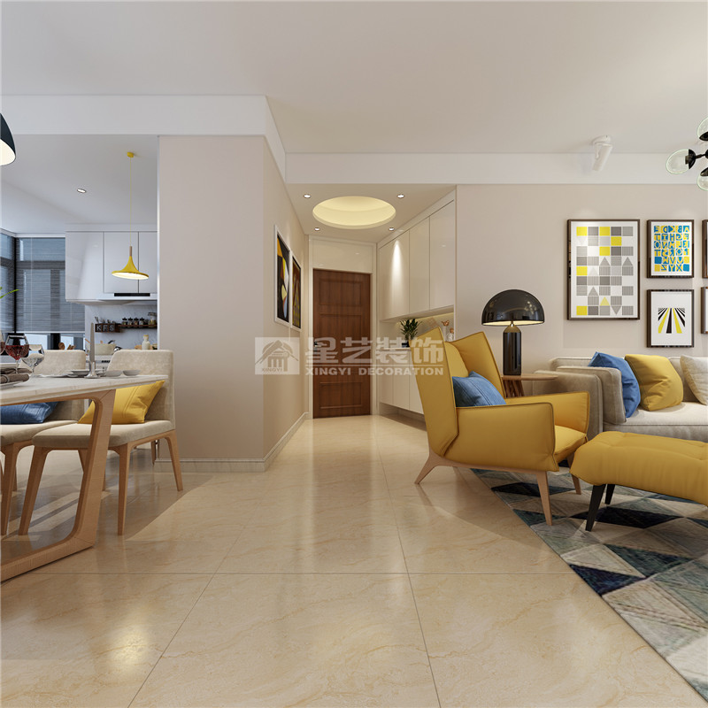 保利領(lǐng)繡前城123平入戶玄關(guān)裝修效果圖