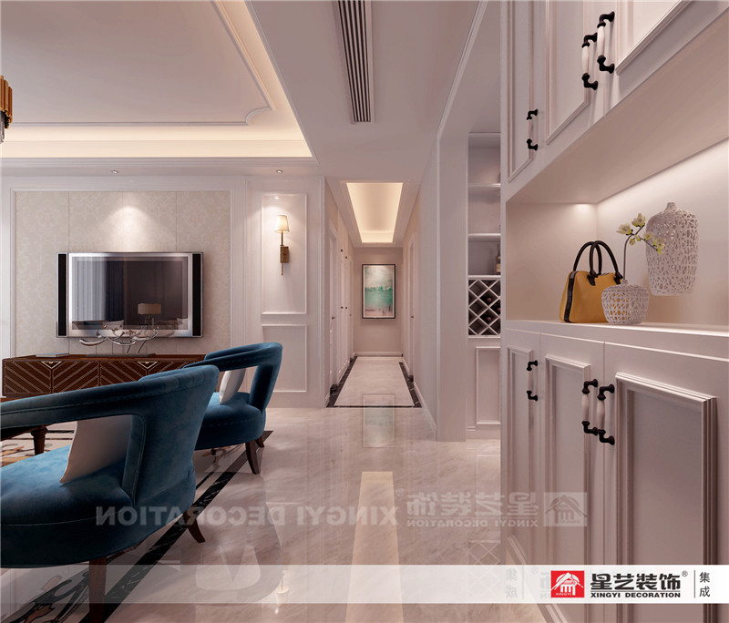 綠地中央廣場(chǎng)142平過(guò)道裝修效果圖