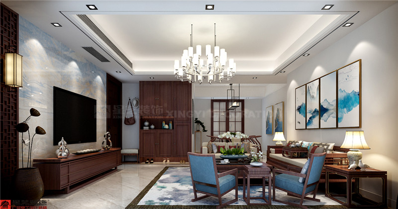 盛科城140平入戶(hù)裝修效果圖