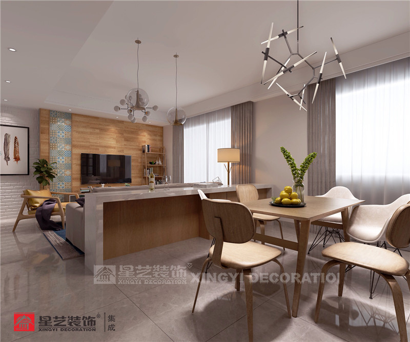 霖峰壹號(hào)120平餐廳裝修效果圖