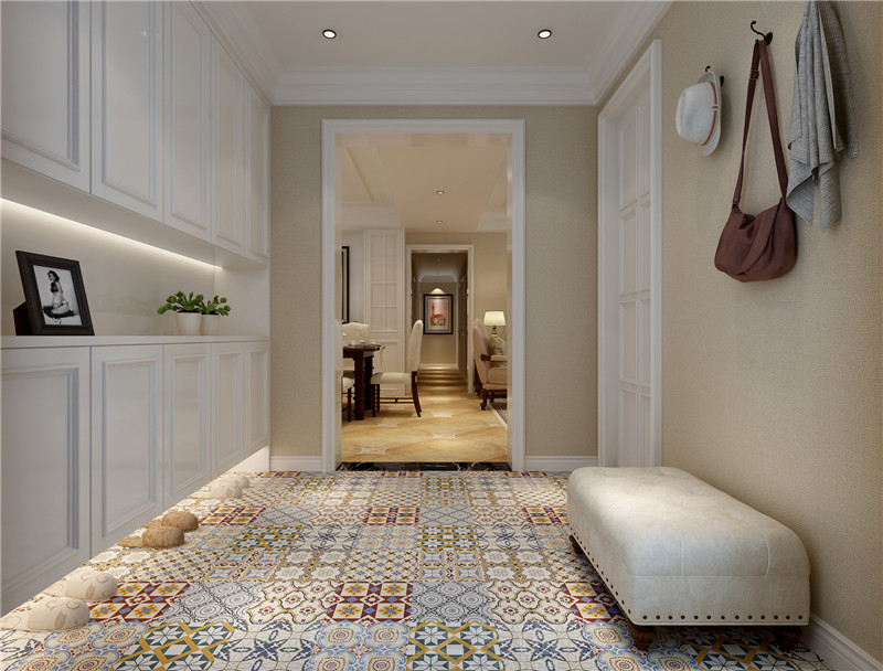 盛邦瓏湖160平入戶玄關裝修效果圖