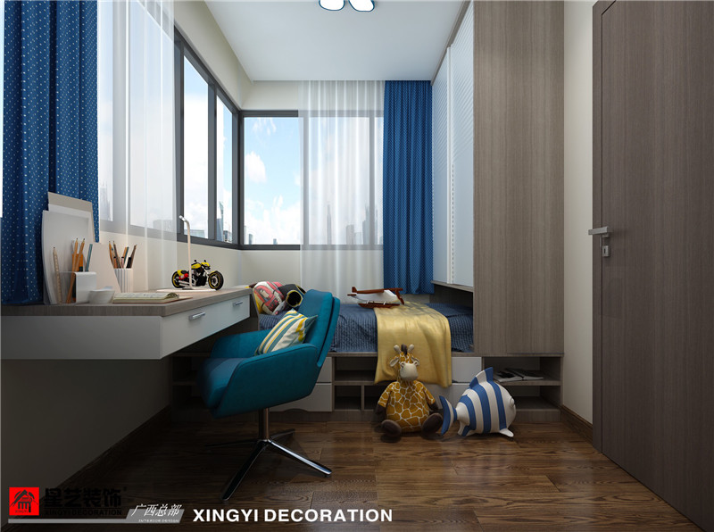 保利領繡前城85平兒童房裝修效果圖