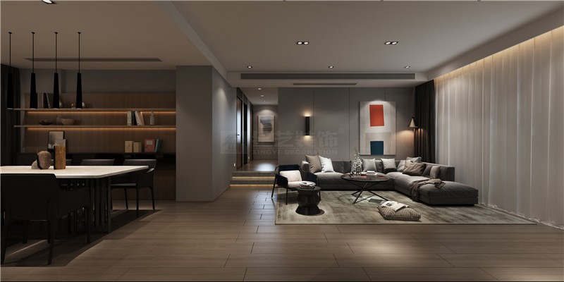 香格里拉花園137平餐客廳裝修效果圖