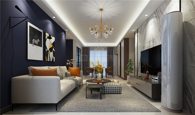 嘉和城 布洛可103平客餐廳裝修效果圖