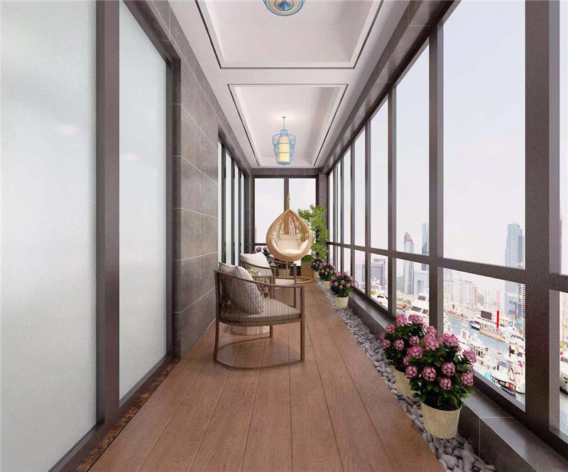 萬達(dá)茂154平陽臺裝修效果圖