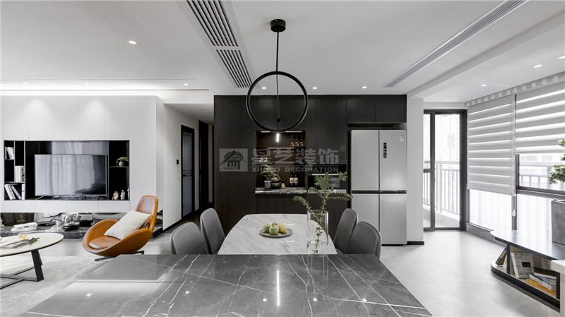 嘉和城120平餐廳裝修實景圖