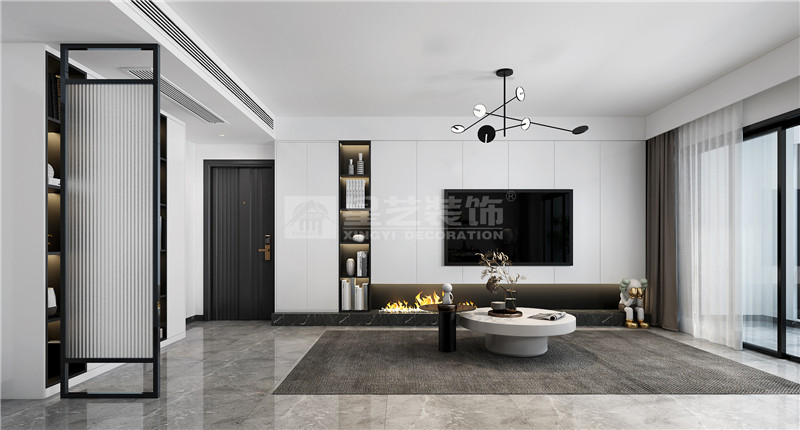 江灣山語(yǔ)城140平客廳裝修效果圖