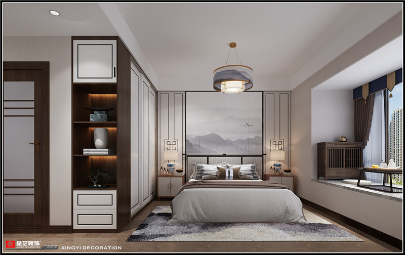 翡翠時光97平主臥裝修效果圖