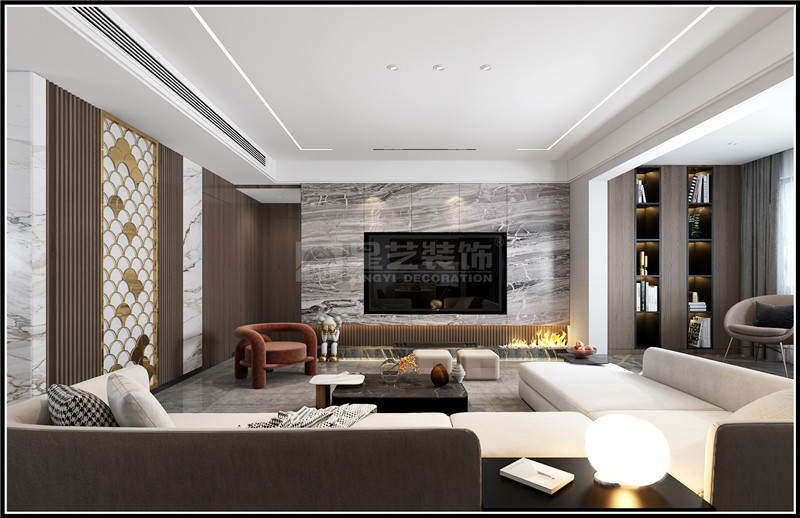 霖峰壹號162平客廳裝修效果圖