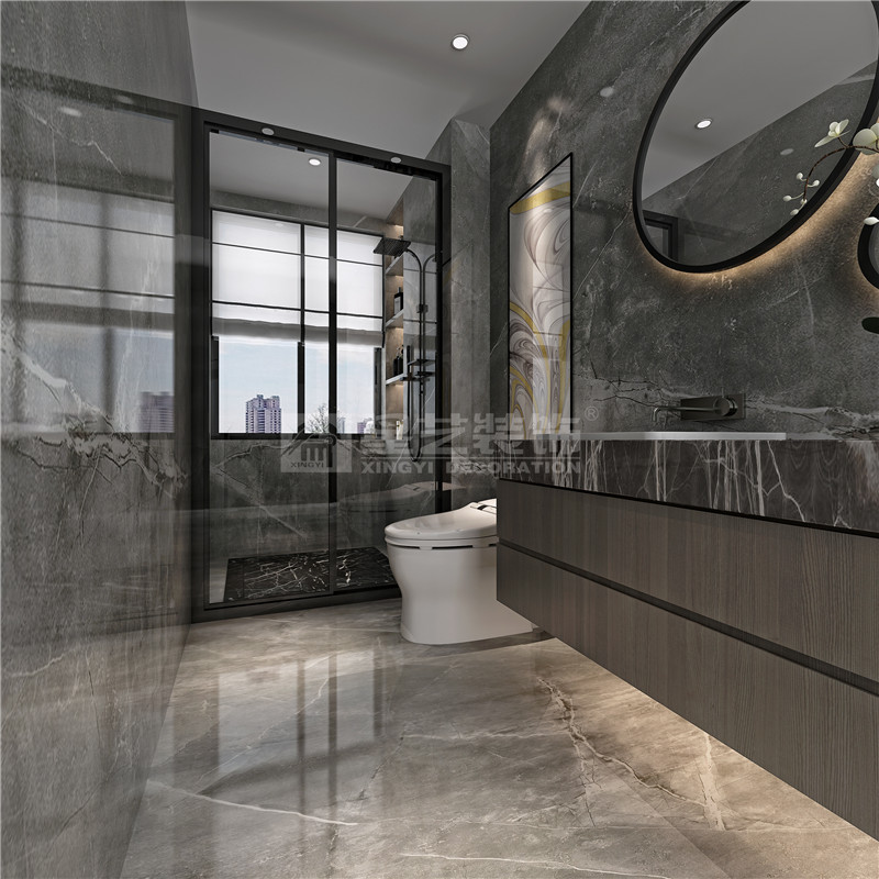 萬科時代廣場187平衛(wèi)生間裝修效果圖