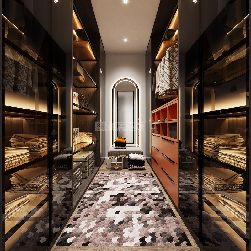 嘉和城馬略卡島320平現(xiàn)代極簡衣帽間裝修效果圖