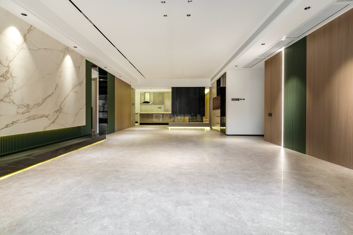 碧貴園230平現(xiàn)代風格客廳裝修實景