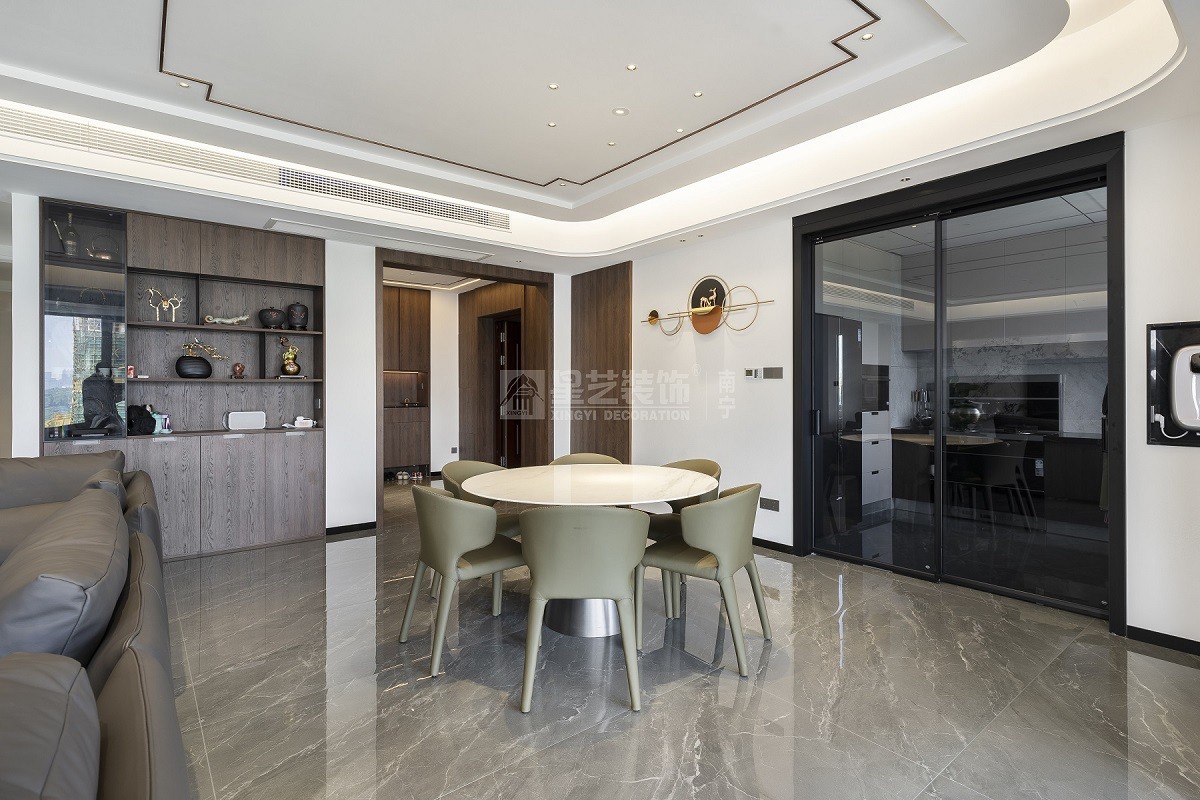 春江明月270平新中式餐廳裝修實景