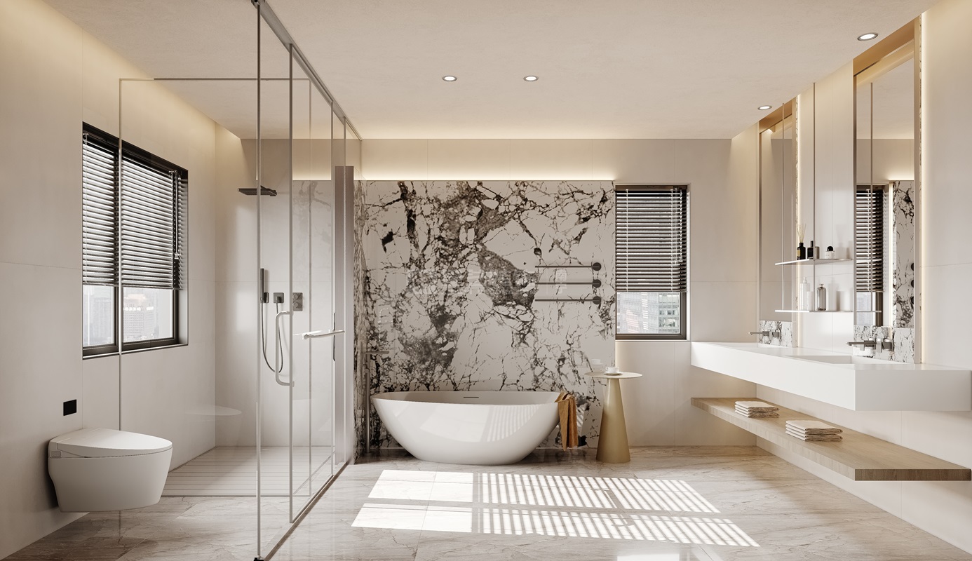 金源墅400平現代風格衛(wèi)生間裝修效果圖