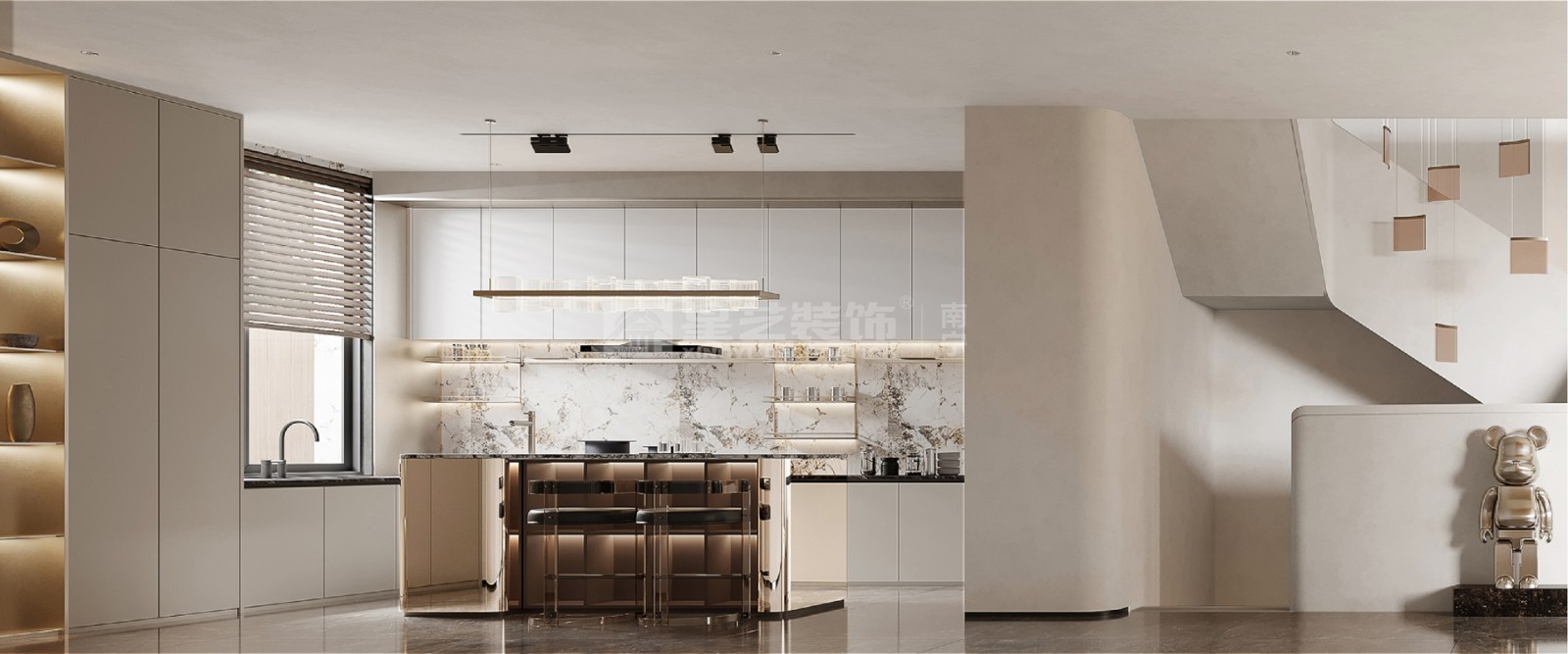 金源墅400平現代風格廚房裝修效果圖