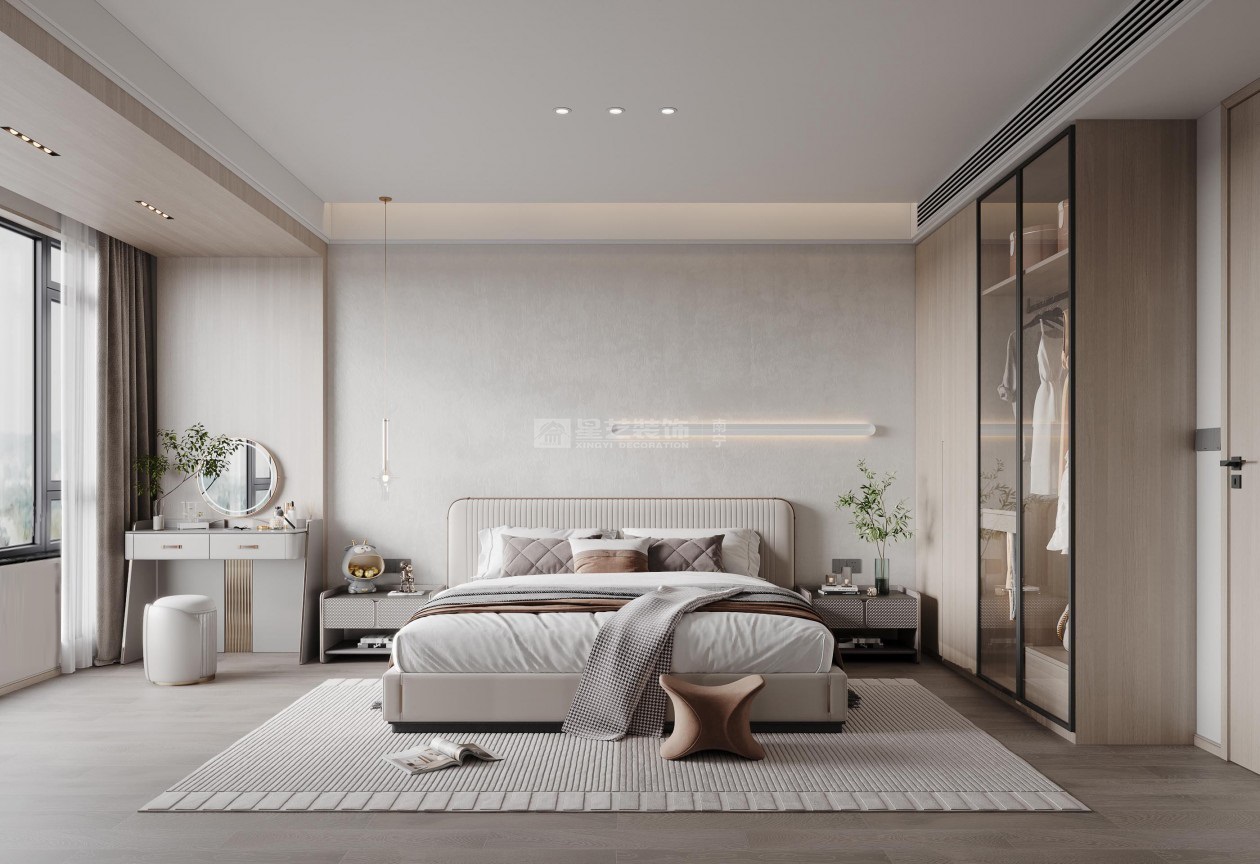 金源墅400平現代風格臥室裝修效果圖