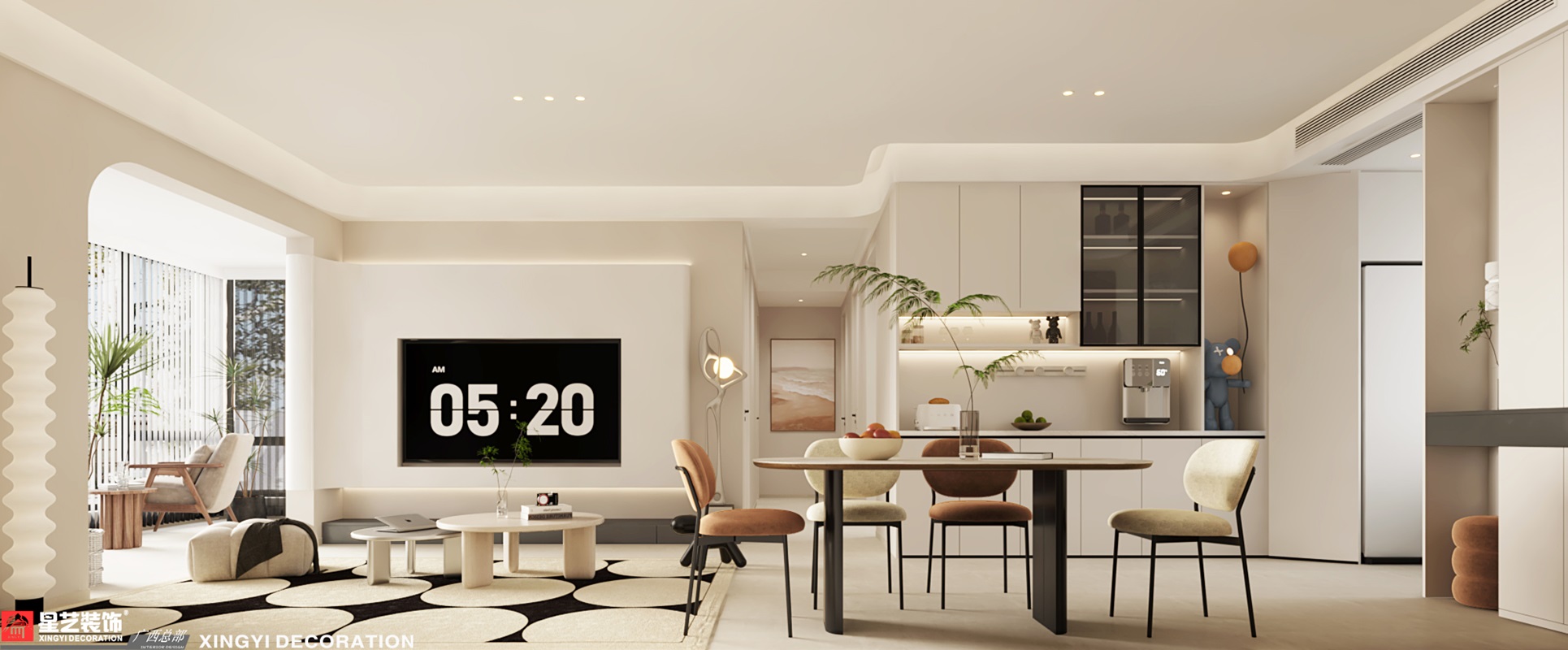 建發(fā)和璽105平現(xiàn)代風(fēng)格客廳裝修效果圖