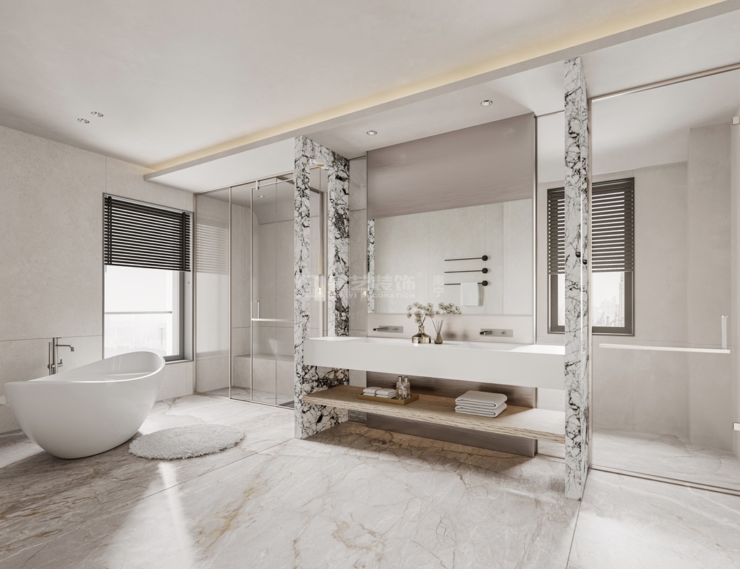 金源墅400平現代風格衛(wèi)生間裝修效果圖