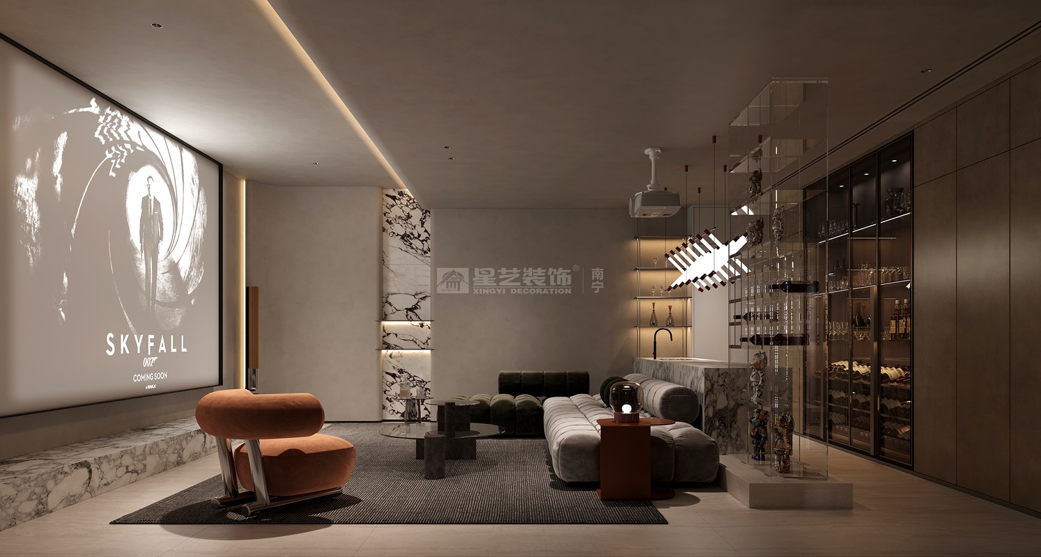 金源墅400平現代風格影音室裝修效果圖