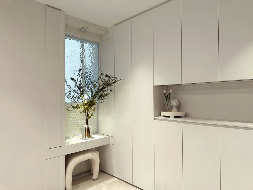 電網(wǎng)小區(qū)146平奶油風格玄關裝修實景