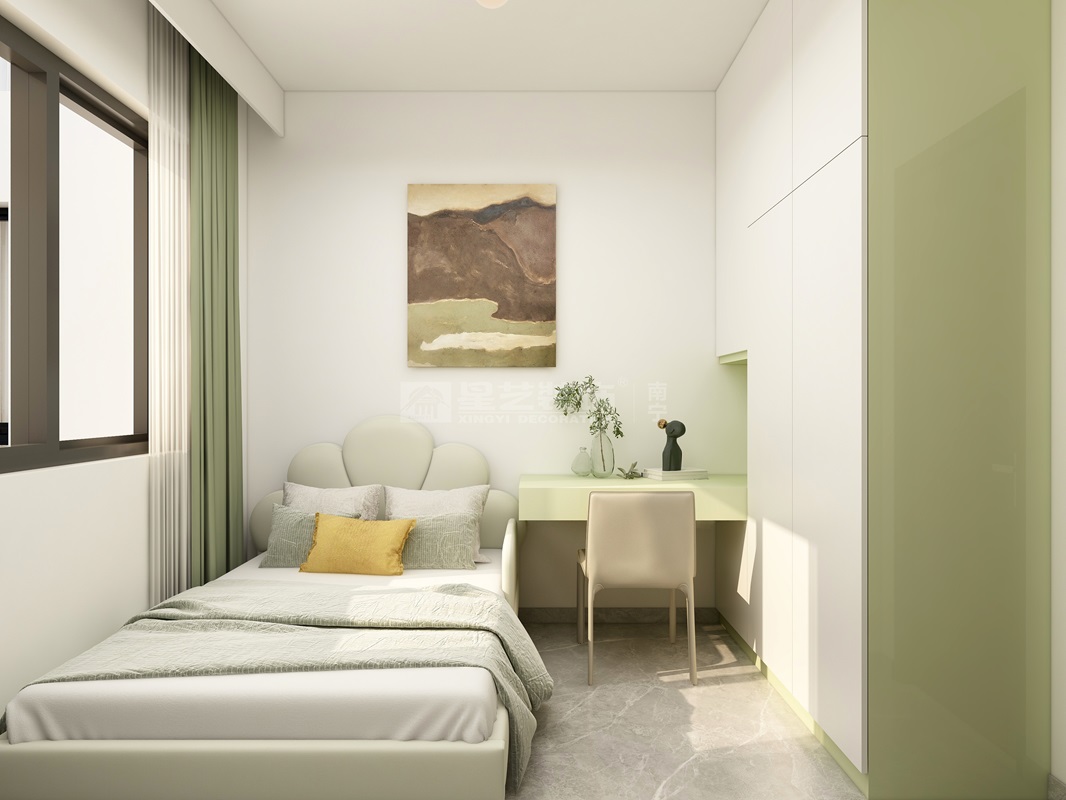 西園悅府89平北歐風格臥室裝修效果圖