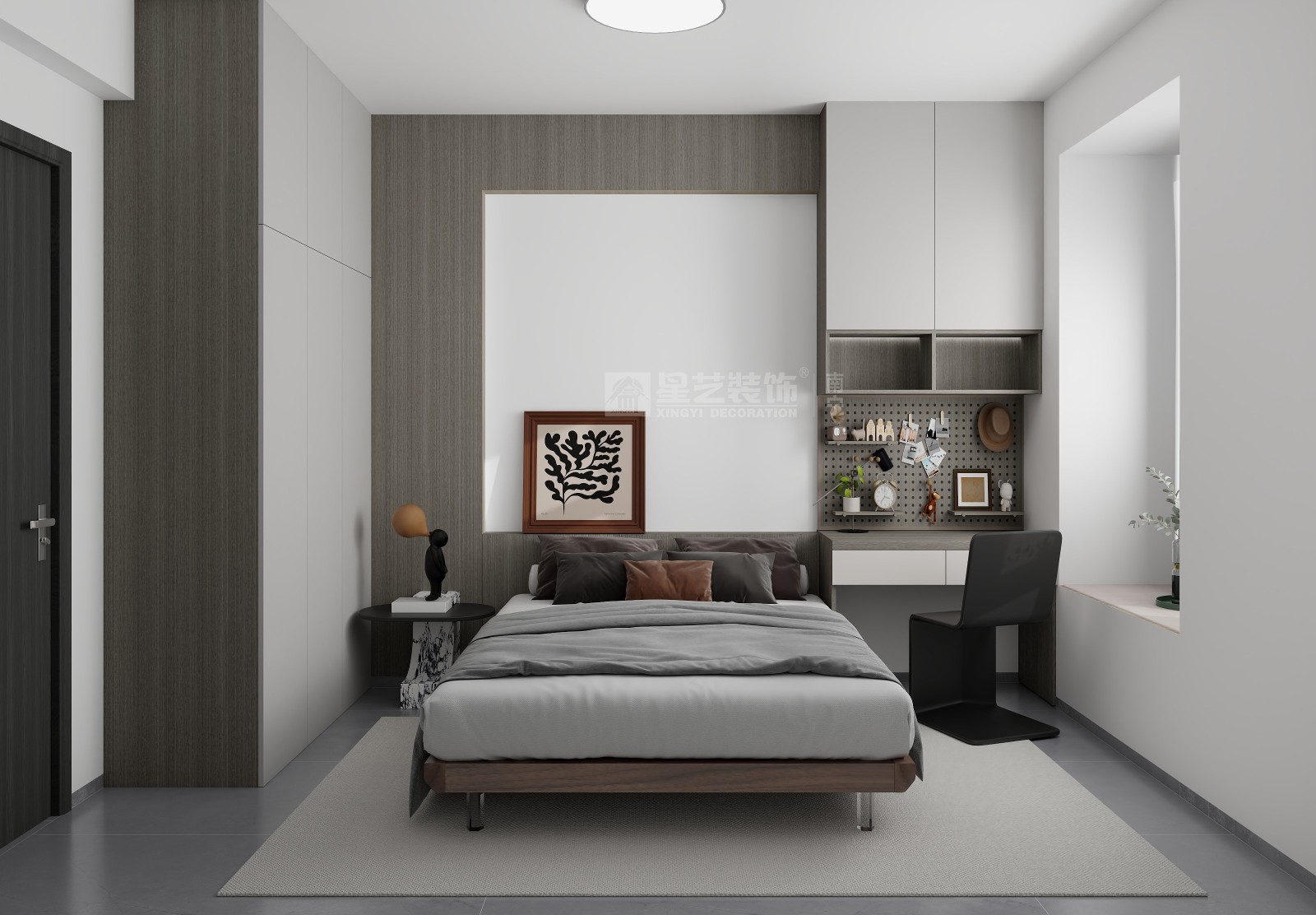財富廣場120平現(xiàn)代風(fēng)格臥室裝修效果圖