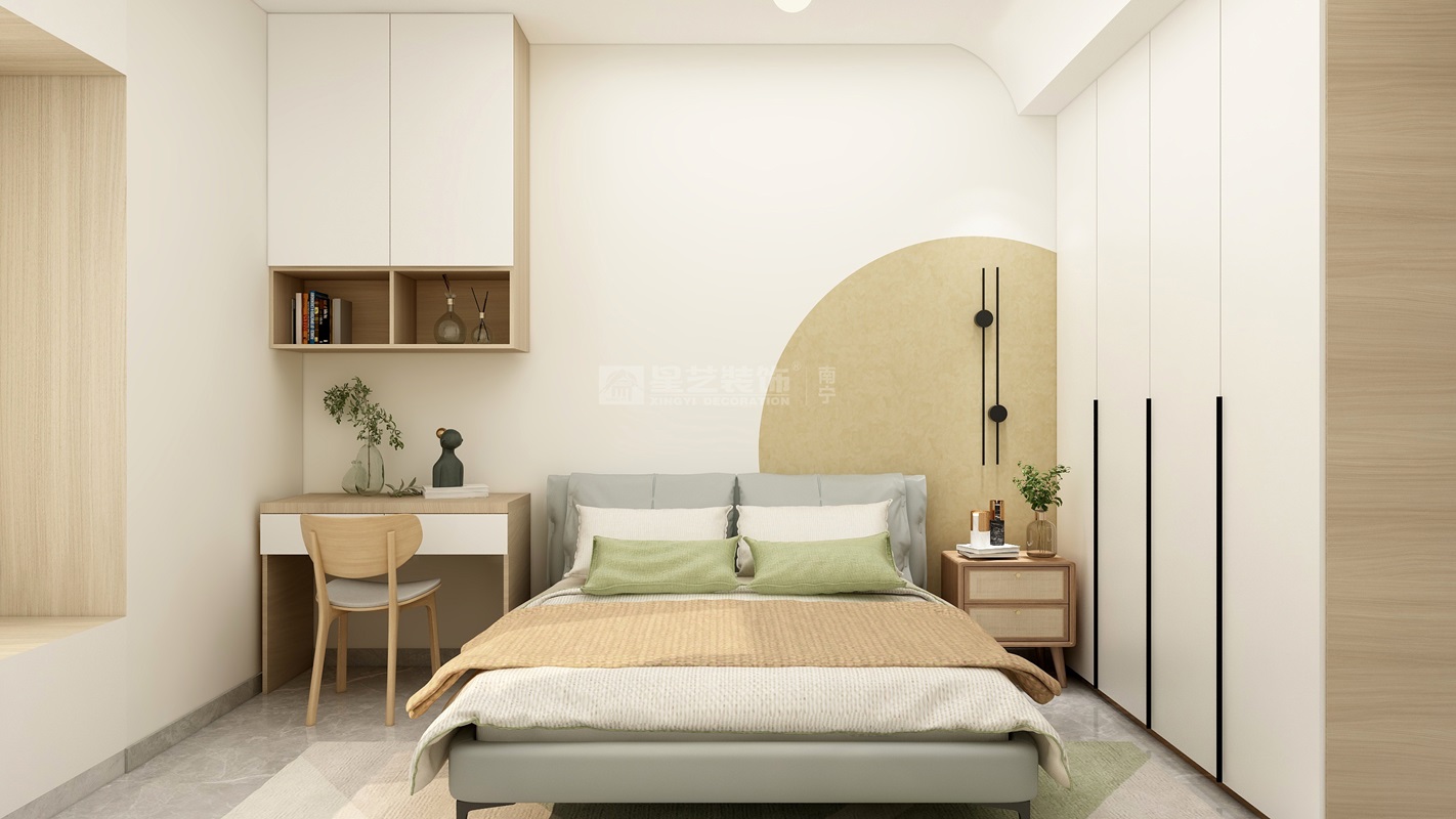 西園悅府89平北歐風格臥室裝修效果圖