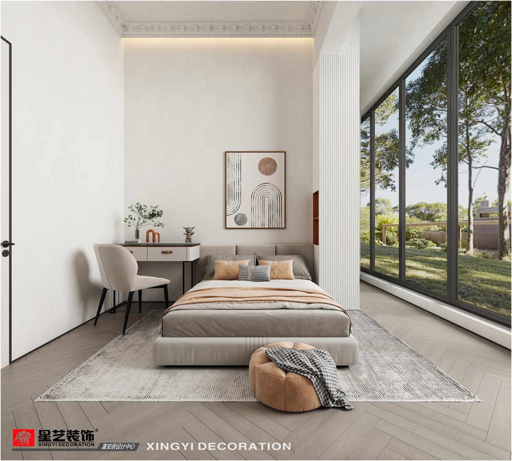 和順園139平現(xiàn)代簡(jiǎn)約主臥裝修效果