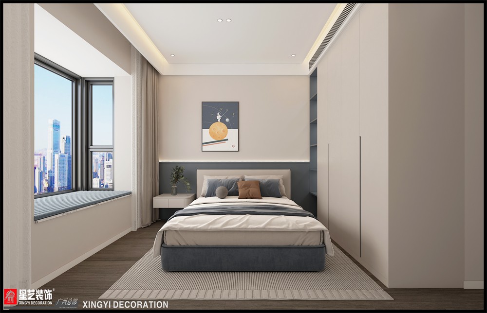中房翡翠灣184平現代臥室裝修效果