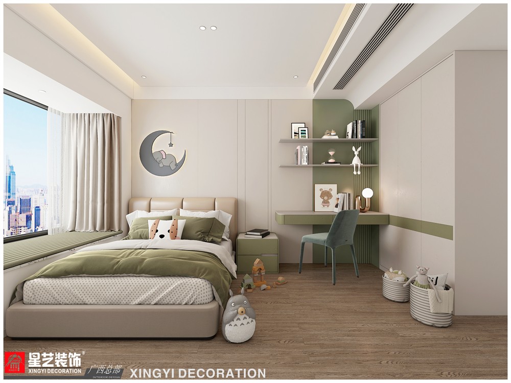 中房翡翠灣184平現代臥室裝修效果