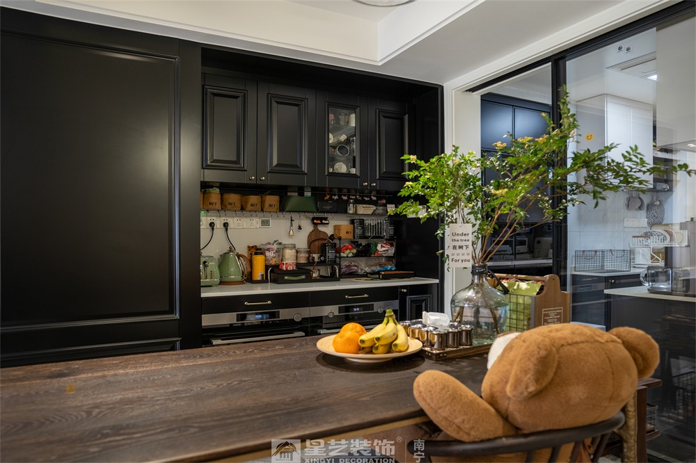 盛天青山郡120平法式復古廚房裝修實景圖