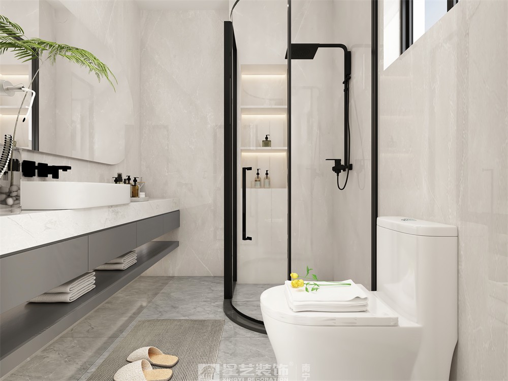 春江明月142平現(xiàn)代簡約衛(wèi)生間裝修效果