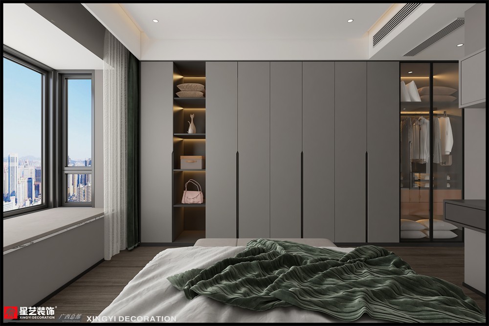 中房翡翠灣184平現代臥室裝修效果