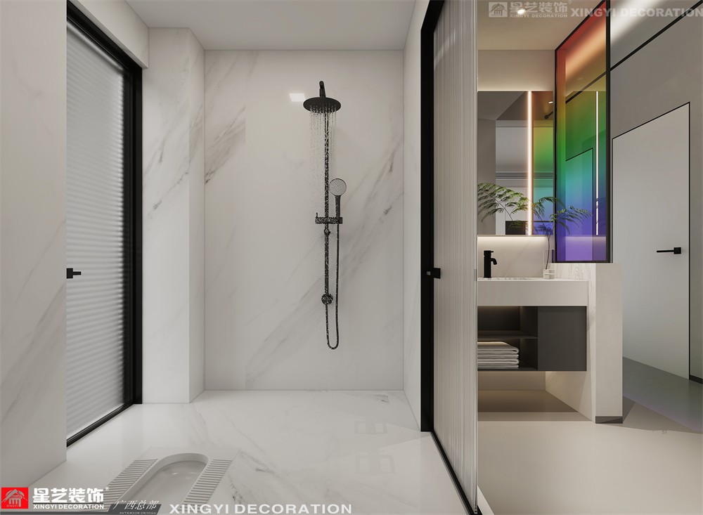 路橋錦繡御園102平現(xiàn)代簡約衛(wèi)生間裝修效果